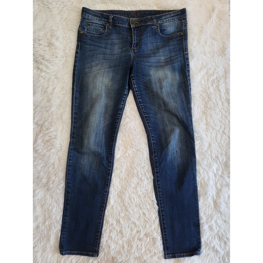 Kut from the Kloth Jeans Women's Size 10 Blue Dark Wash Straight Leg